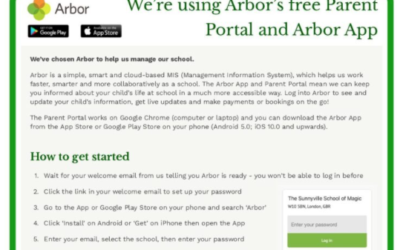 We’re using Arbor’s free Parent Portal and Arbor App